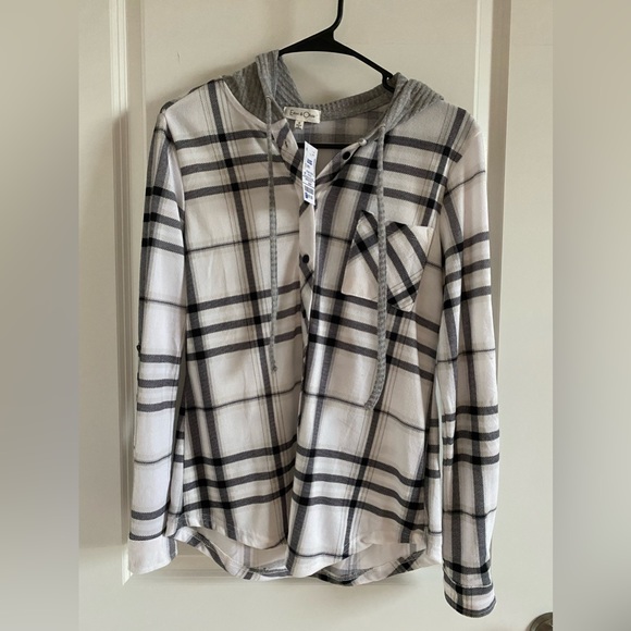 NWT Eden and Olivia Flannel with hood - Picture 1 of 3